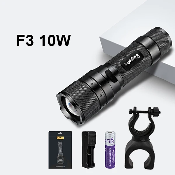 F3-L2 with Bracket Мощный светодиодный фонарь Supfire F3-L2 Масштабируемые вспышки света мини Linterna Фонарик светодиодный для Nitecore Olight Surefir Fenix Nicron Фонари A034 - Цвет: F3-L2 with Bracket
