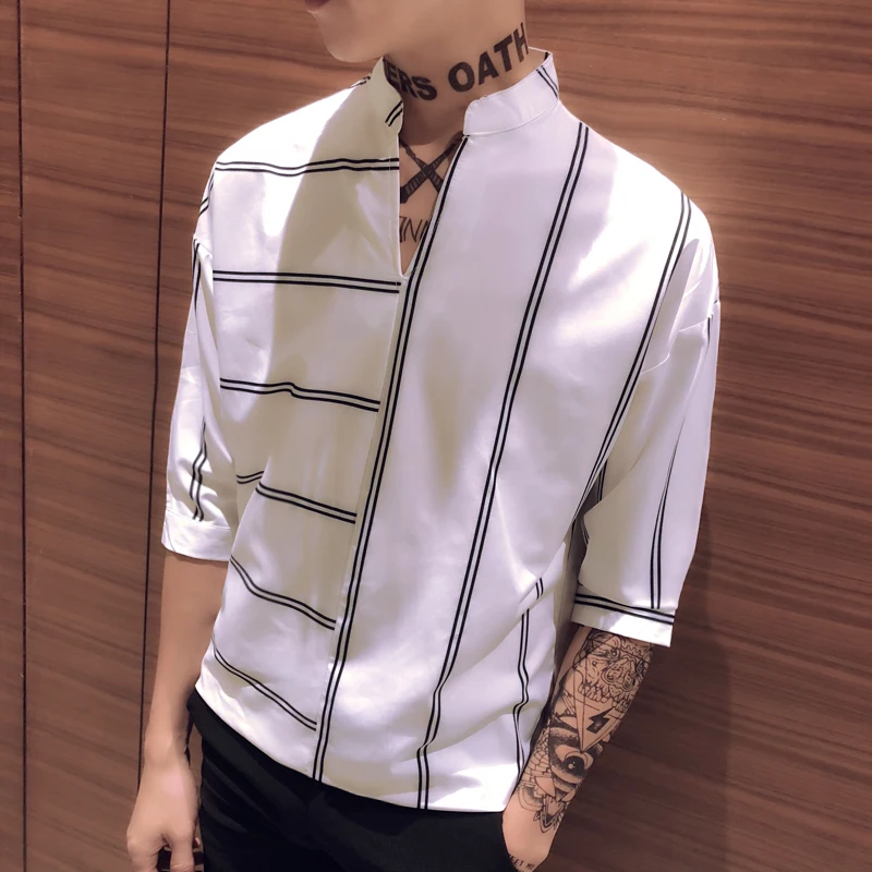 2018 продукт легко в рукав рубашки летние тенденции полоску новый список мода