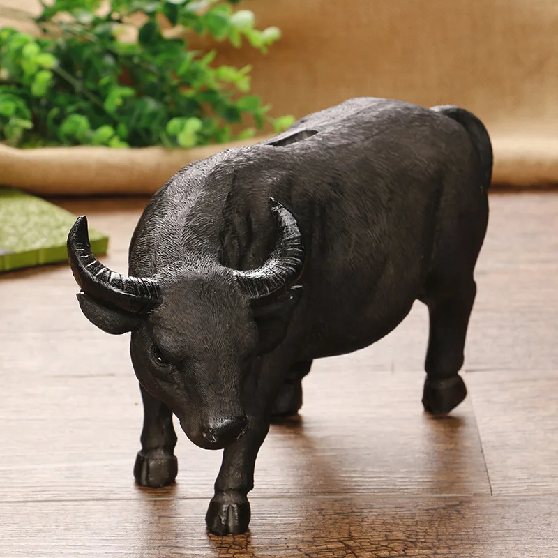 

Creative cattle save money piggy bank Feng Shui cattle Wang cattle creative cattle resin crafts