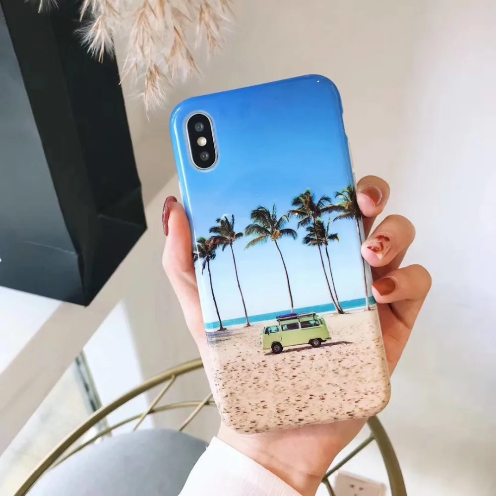GABOOM Classic Summer Pattern Phone Cases for iPhone 7 Plus Case X 8 6 6s Beauty Soft IMD Fashion Cover |