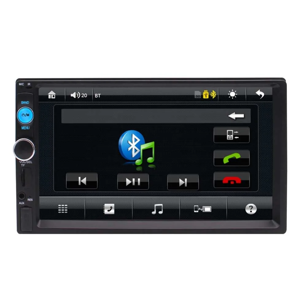 In Dash Car GPS Radio Receiver Audio Video Support Bluetooth FM MP3/MP5/TF/USB/AUX/GPS Rear View Camera Optional+Remote Control |