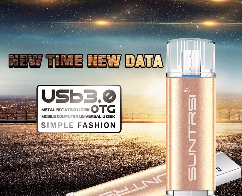 Suntrsi OTG флеш-накопитель 32 Гб высокоскоростная металлическая USB флешка 64 Гб 16 Гб Флешка флеш-накопитель USB 3,0 USB флеш-накопитель с индивидуальным логотипом