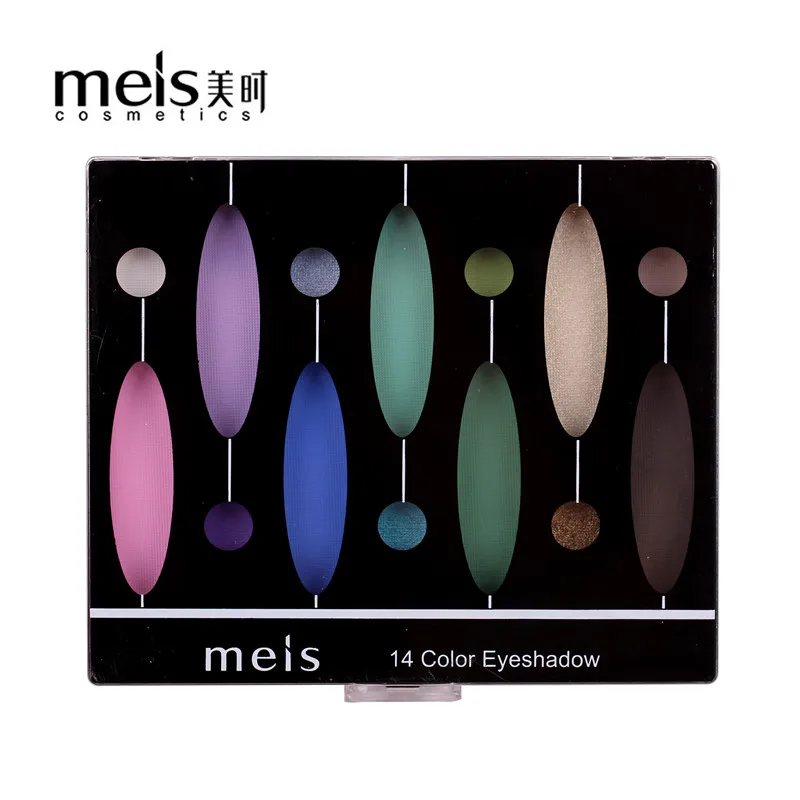 MEIS beauty глазурованные 14 цветов обнаженные Сияющие тени для век Палитра Макияж блеск пигмент дымчатые тени для век Палитра водостойкая косметика - Цвет: 1