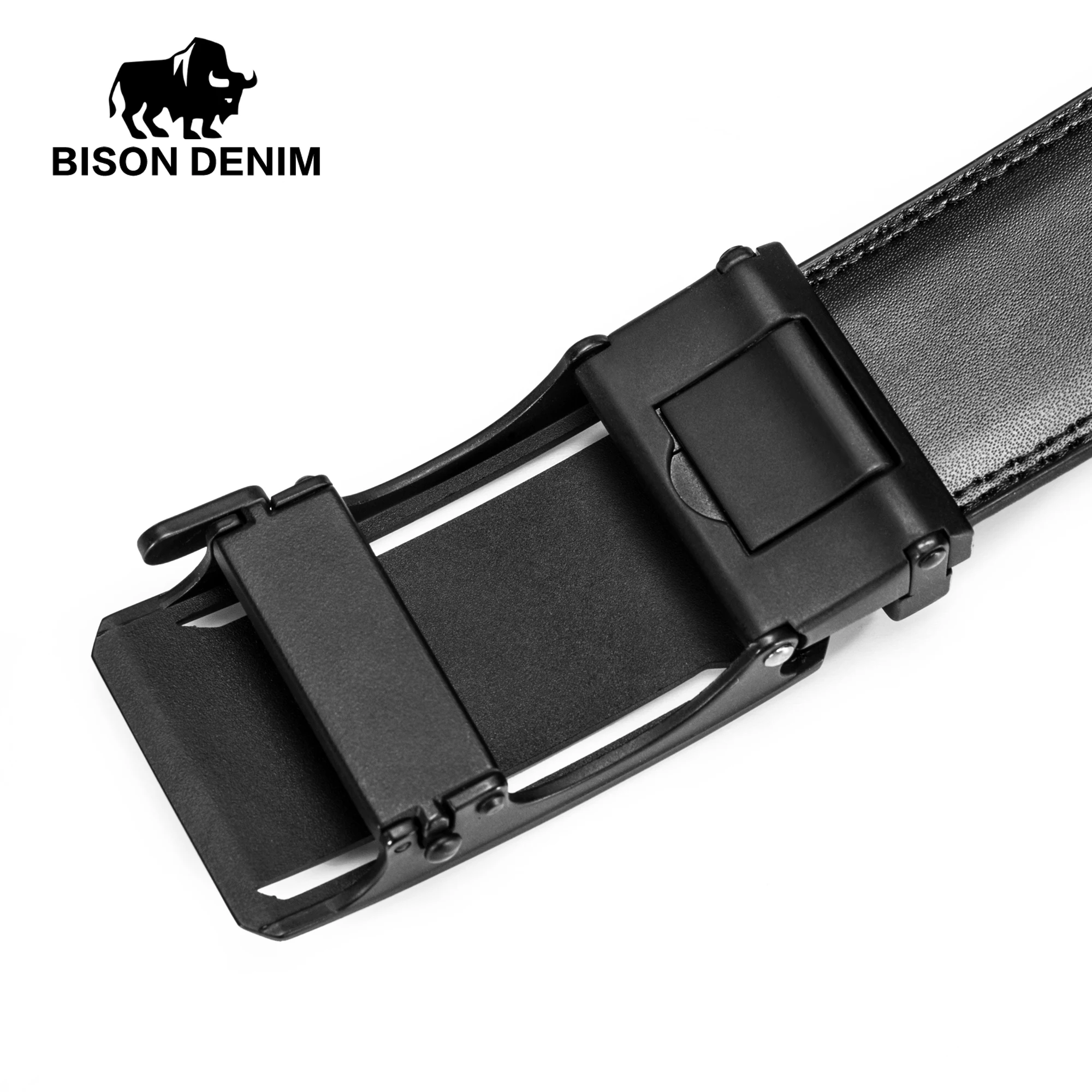 BISON DENIM Роскошный кожаный ремень мужской из натуральной кожи брендовые