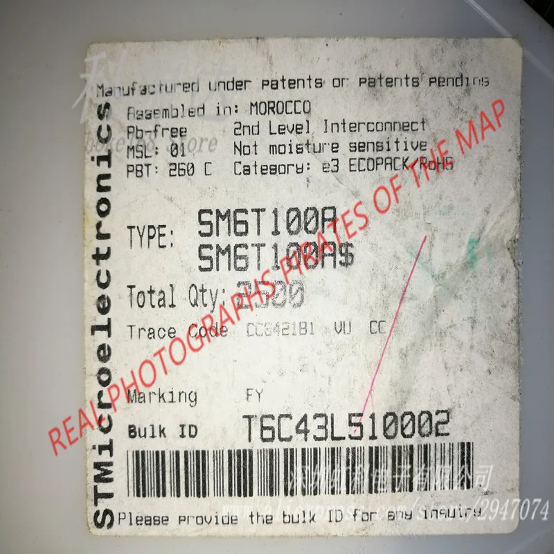 50 шт./лот SM6T100A FY SMB оригинал в наличии|smb| |