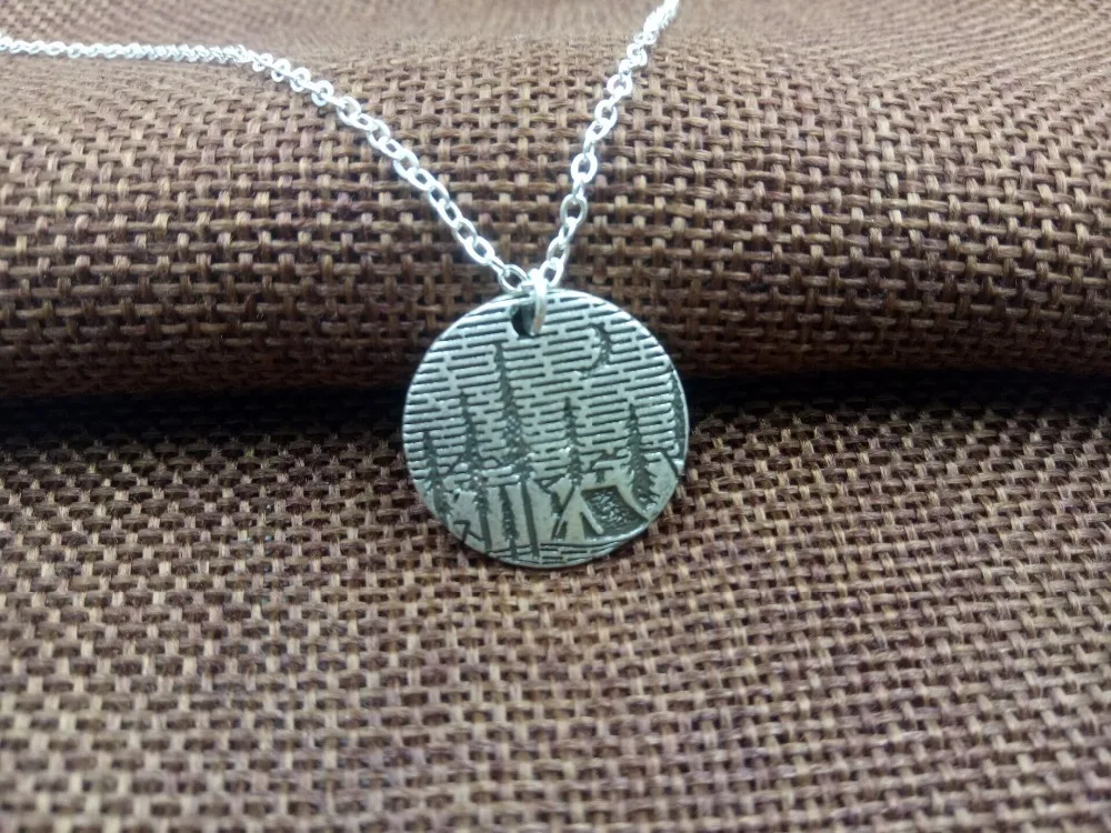 1pcs Lovely Fashion nature pine tree pendant under the moon Camping with house necklace Lover Gift woman necklaces SanLan | Украшения и