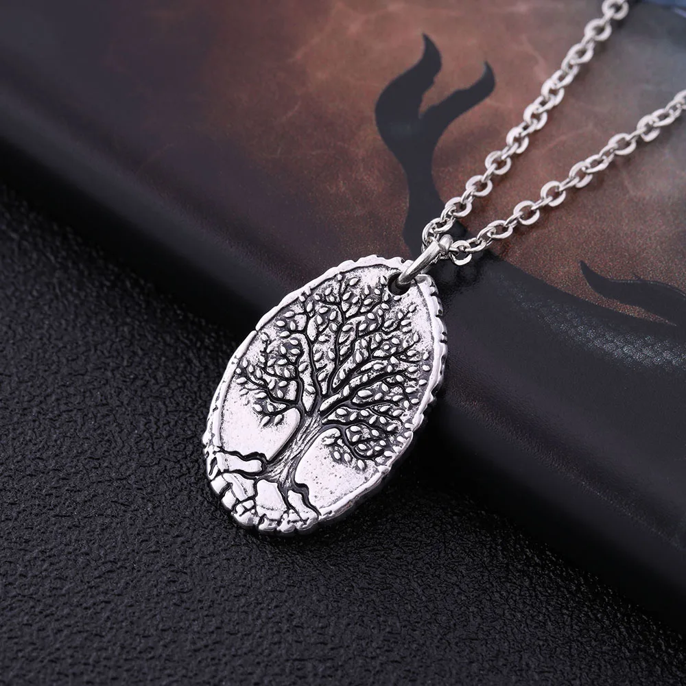 LIKGREAT Винтажные серьги ожерелье с подвеской в виде дерева жизни античное