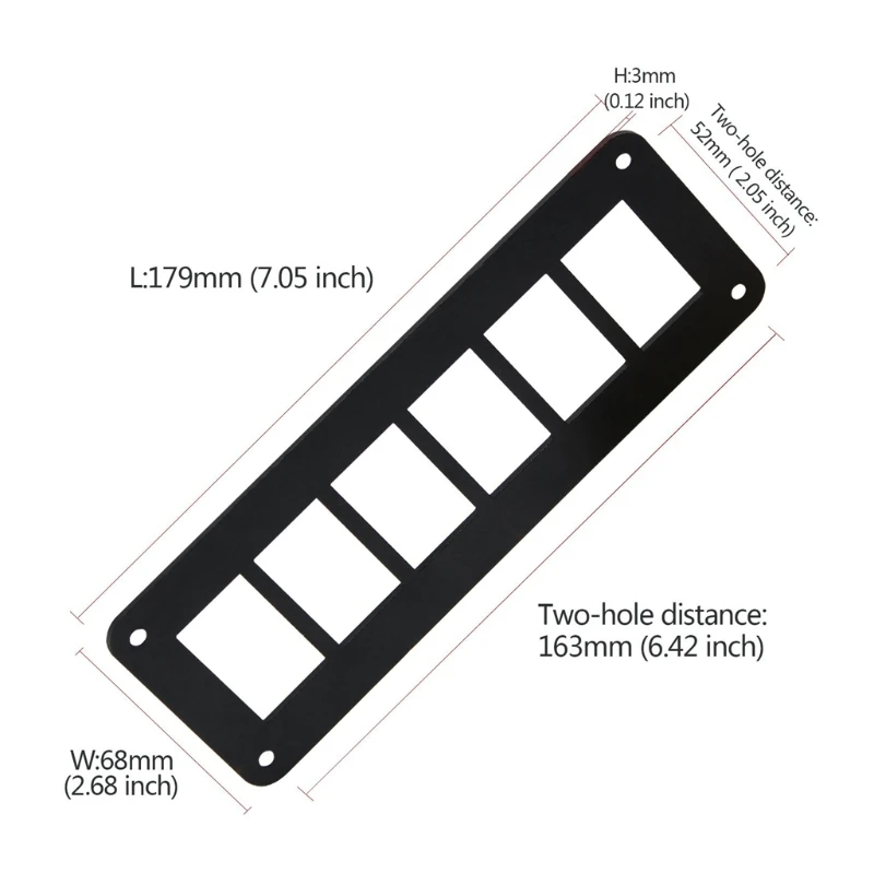 

Aluminum Rocker Switch Panel 2/3/4/6 Way Housing Holder For Car Boat Auto PartS