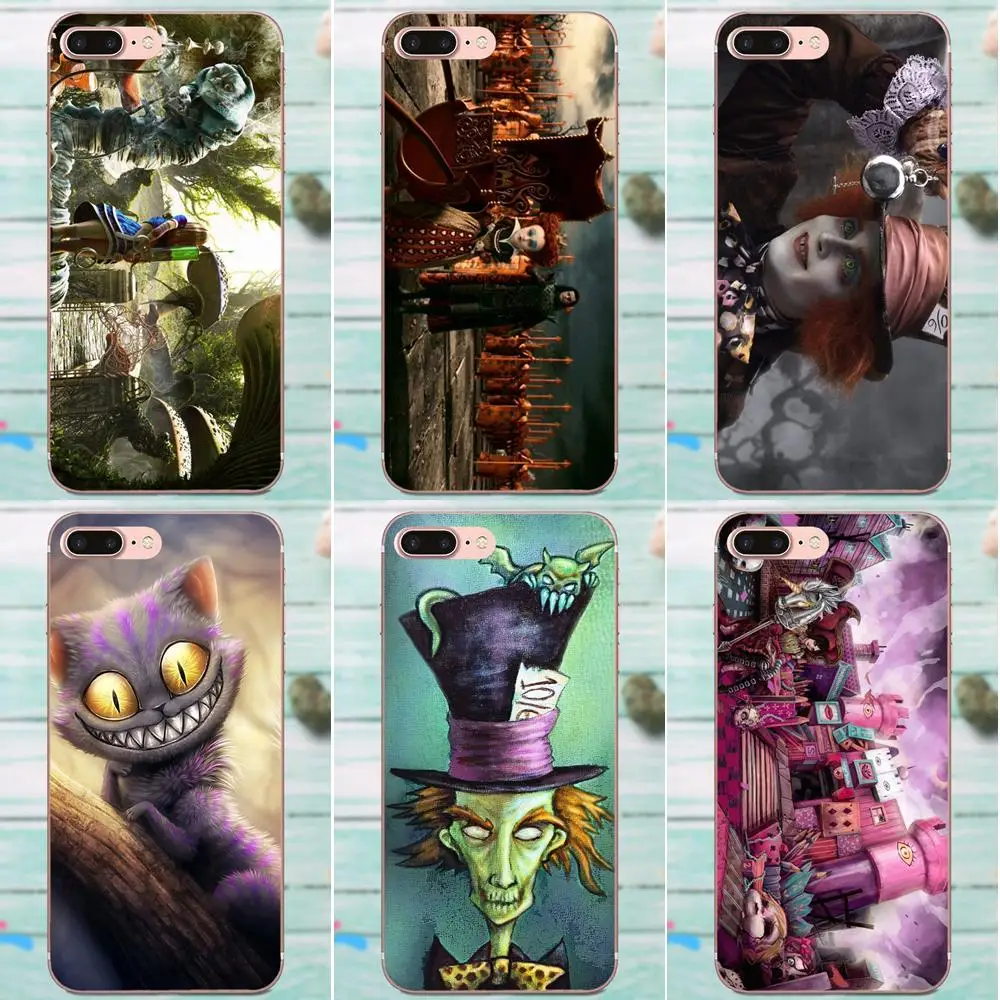 Термополиуретановый рисунок Алиса в стране чудес для Galaxy Alpha Core Note 2 3 4 S2 A10 A20 A20E A30