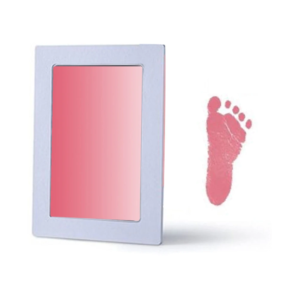 Pink Детские руки отпечаток ноги нетоксичные Новорожденные отпечаток руки Inkpad водяной знак Детские сувениры литье глиняные игрушки подарок - Цвет: Pink