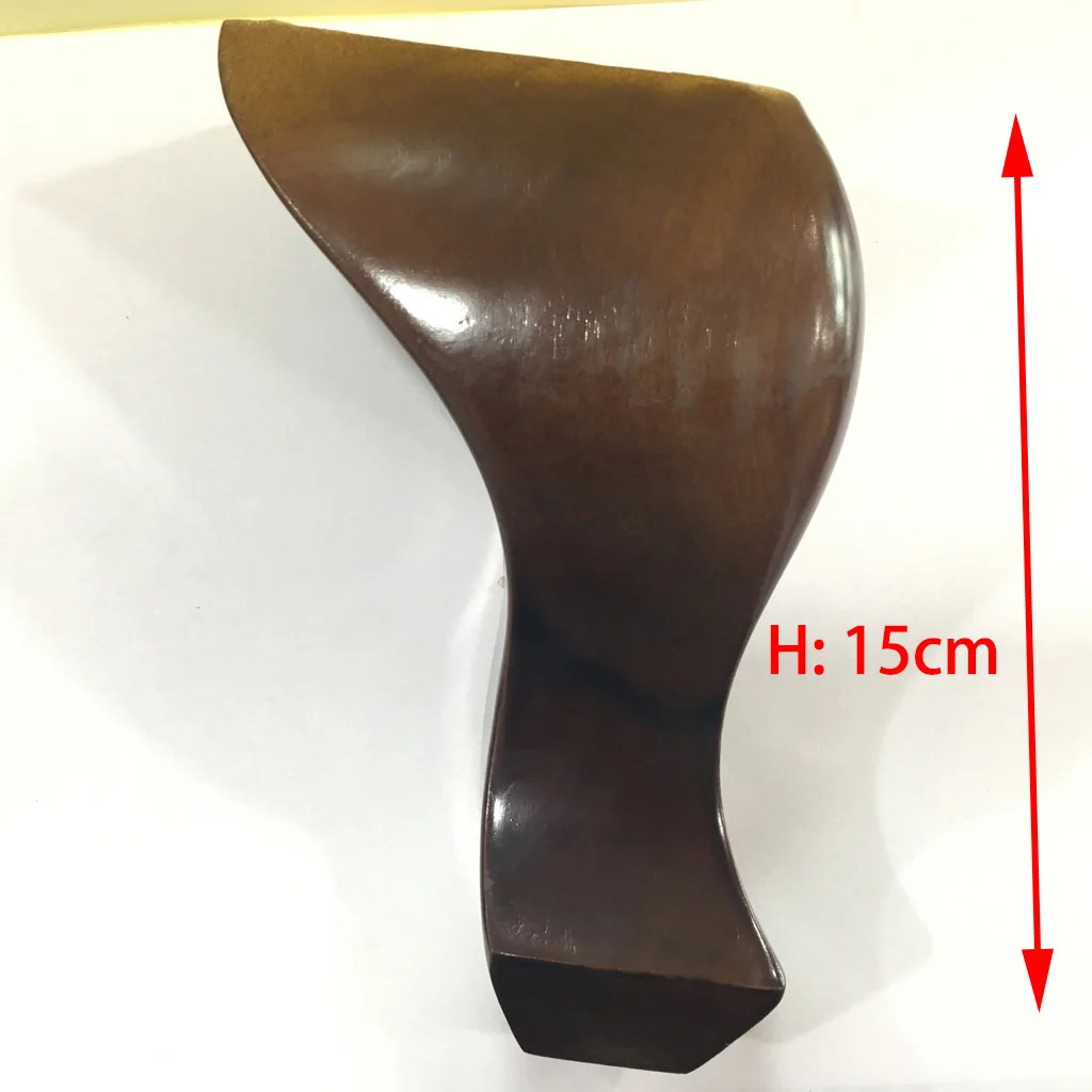 wood black 4 шт./лот) диван деревянные ножки шкафы столы ножки стула для мебели ноги 15 см высота - Цвет: wood black