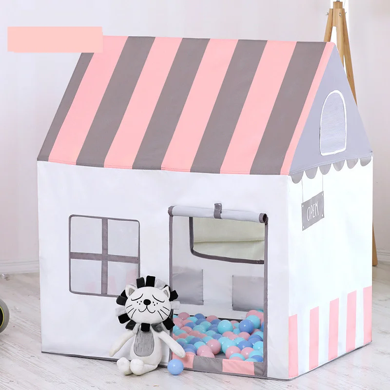 Pink tent Крытый семейный парк развлечений Аксессуары Детская палатка игровой дом безопасный манеж для младенцев детский игровой домик игрушка забор - Цвет: Pink tent