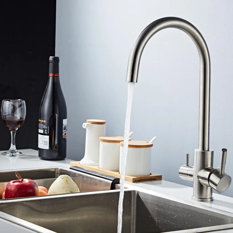 Кухонная раковина из нержавеющей стали 304 смеситель дизайн с 7 буквами вращение