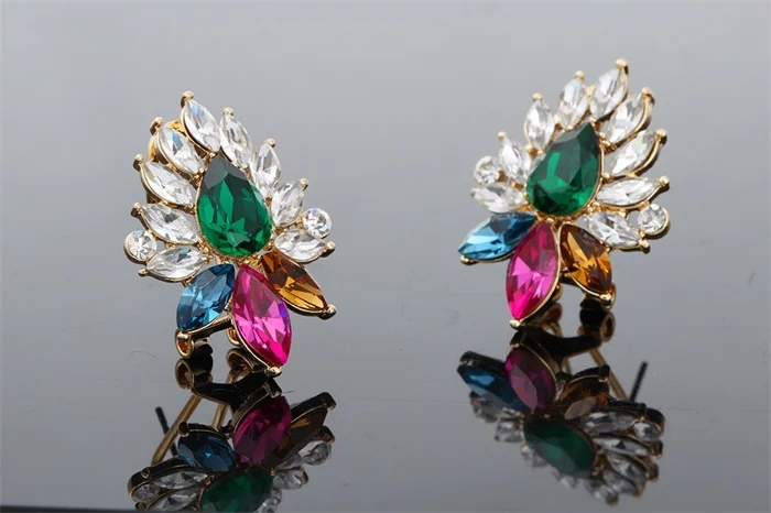 Желтое Золото Цвет кластера Маркиза Cut Цветной AAA Австрийские кристаллы