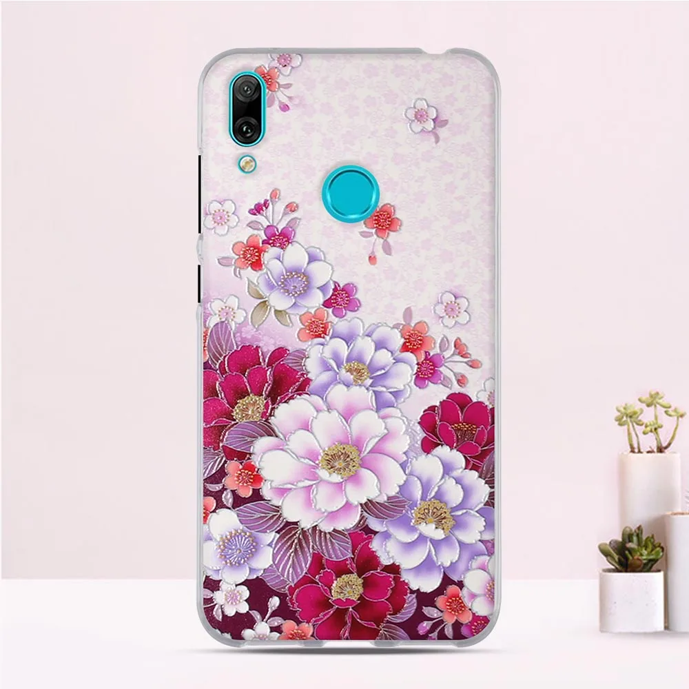 Чехол для телефона huawei Y7 2019 чехол силиконовый мягкий ТПУ бампер Funda Prime | Мобильные