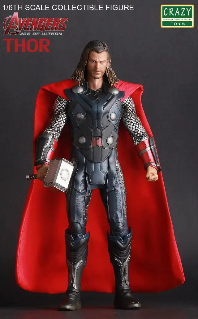 Сумасшедшие игрушки Marvel Acengers Возраст Ultron Тор ПВХ фигурку Коллекционная модель 30