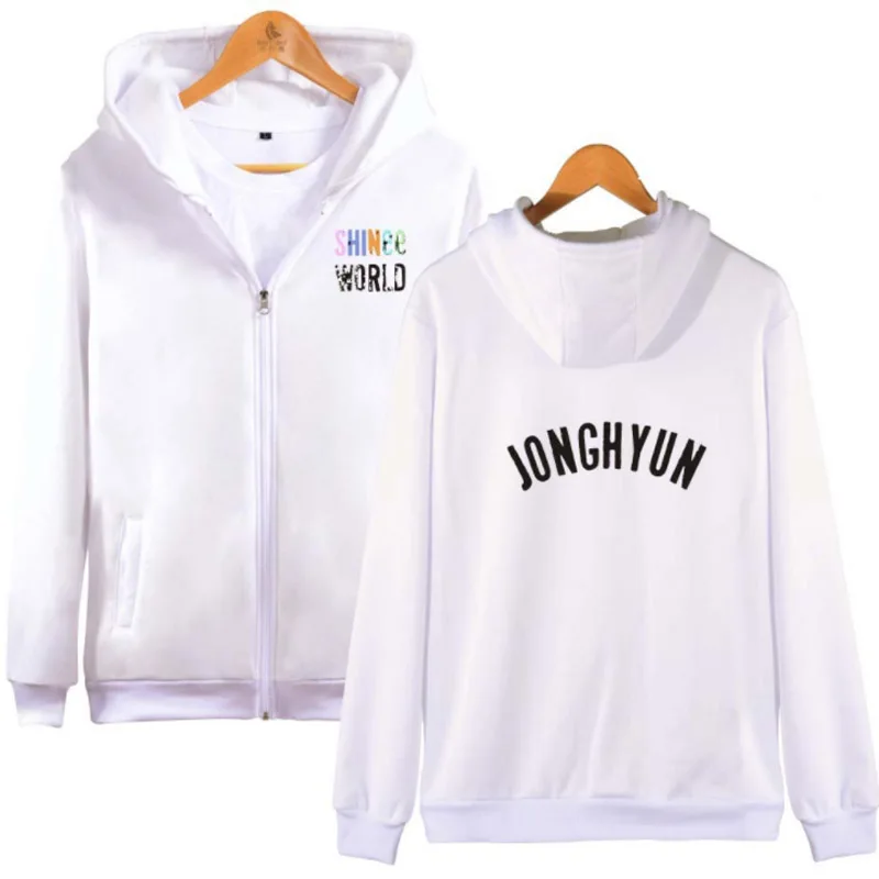 Moletom K POP KPOP SHINee Женская толстовка с капюшоном Taemin Jonghyun Key Minho Onew длинный рукав с капюшоном на молнии куртка k-pop одежда