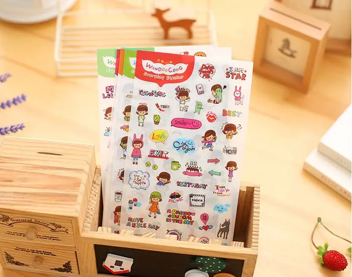 6 шт. наклейки из ПВХ для ежедневного скрапбукинга дневника телефона товары