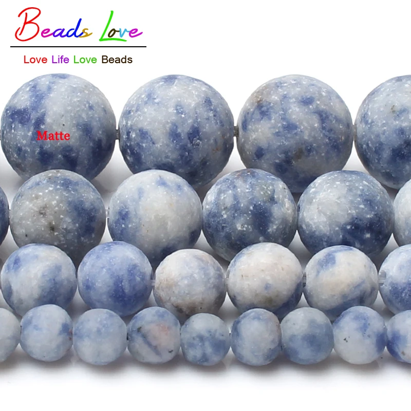 4 10 мм тусклые полированные матовые новые синие Sodalite бусины из натурального камня