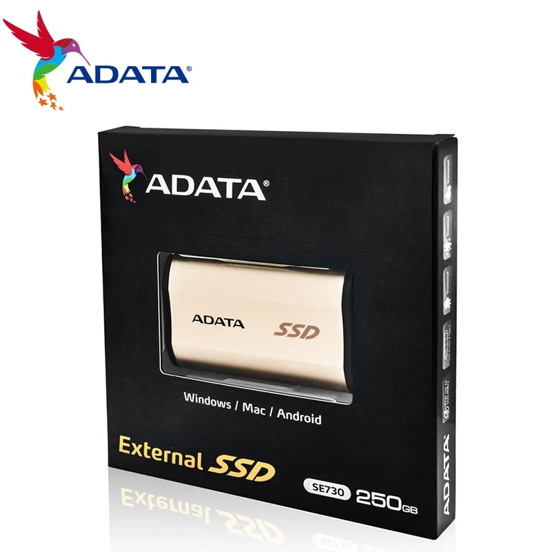

ADATA SE730 250G 512G EXternal Solid State Drives USB 3.1 3D NAND Flash boosts durability for Windows Mac Android up to 500MB/S