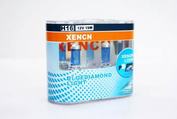 2 шт./лот XENCN H16 12V 19 Вт 5300K PGJ19-3 голубой бриллиант светильник супер белый отличное качество Туман головной светильник галогенная лампа для 64219