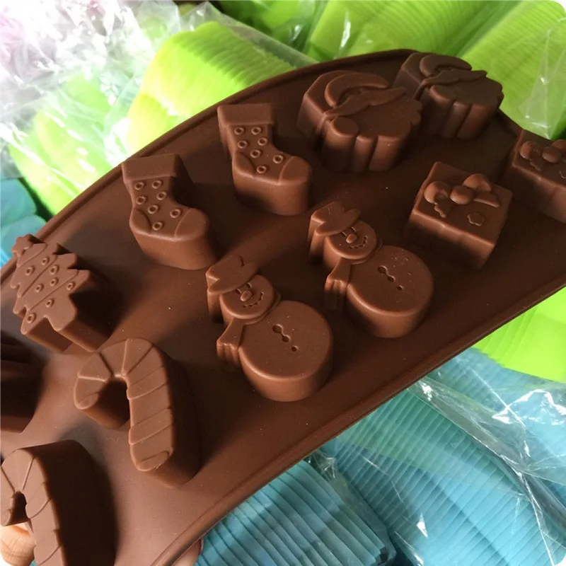 3D Рождественские подарки DIY креативная силиконовая форма для желе-шоколада украшение дома кухня торт выпечки инструменты форма для торта