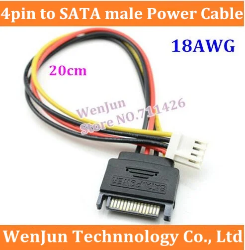 100 шт. новый шнур питания с 4 контактами на контакта и SATA|4pin power cable|sata floppy drivesata male |