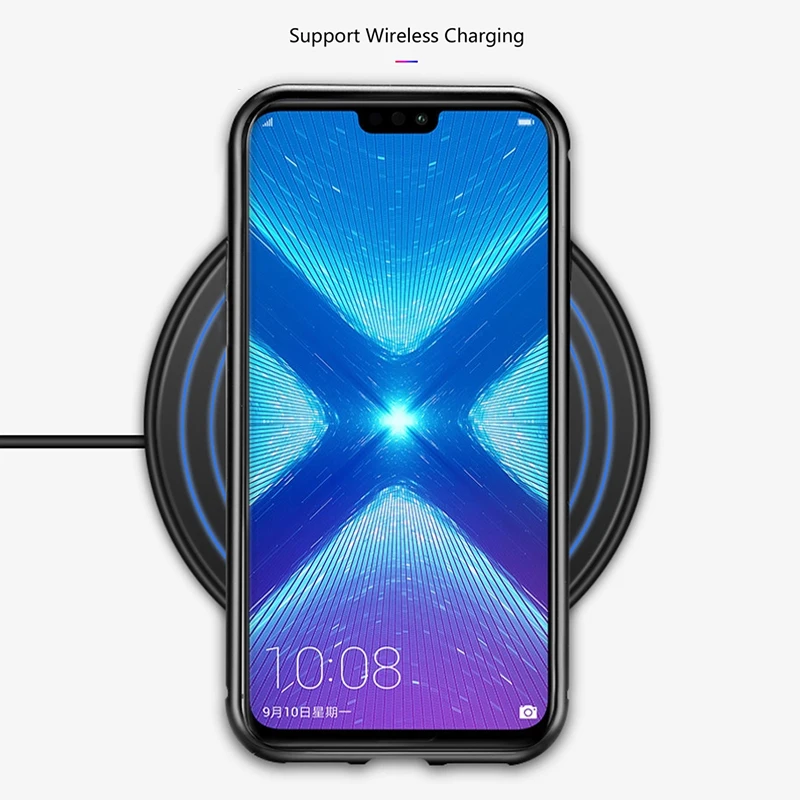 Магнитный чехол для Huawei Honor 8X металлический корпус из закаленного стекла
