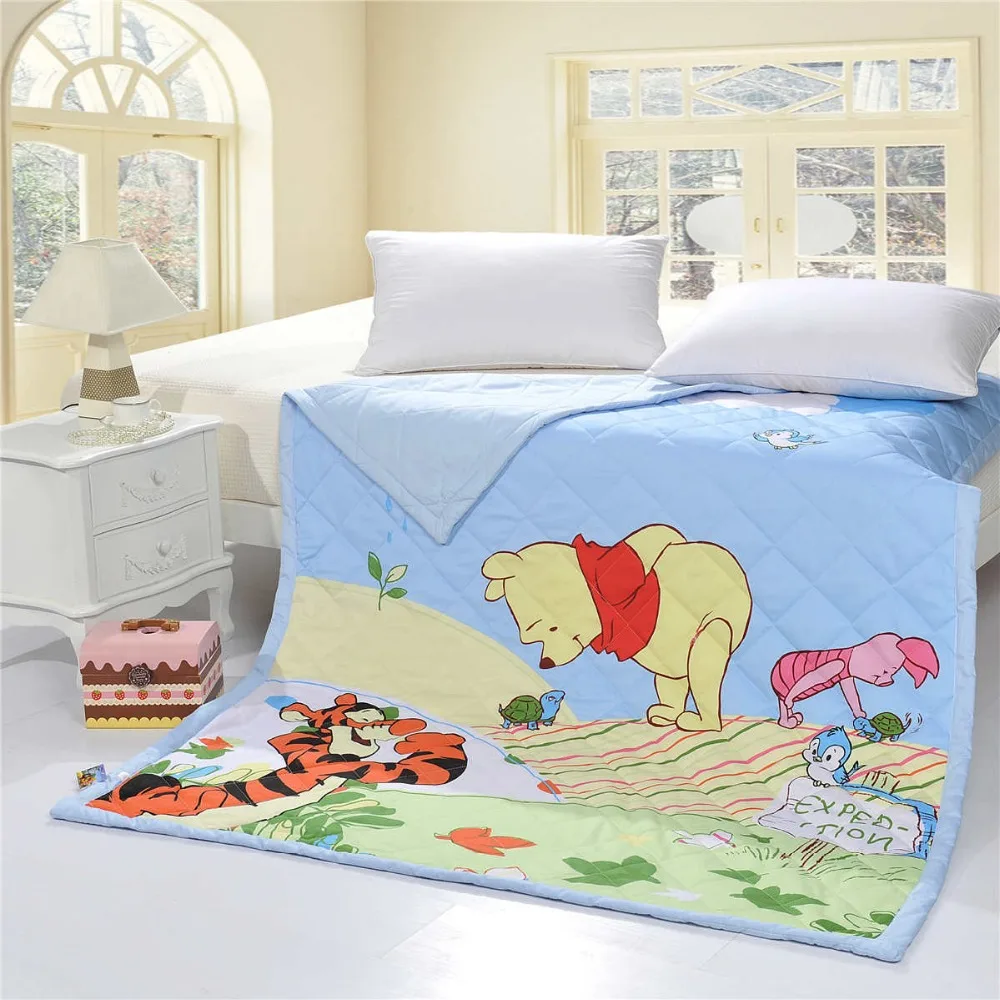 Винни Пух тигр поросенок двойной одинарный тканый мультяшный для девочек летняя