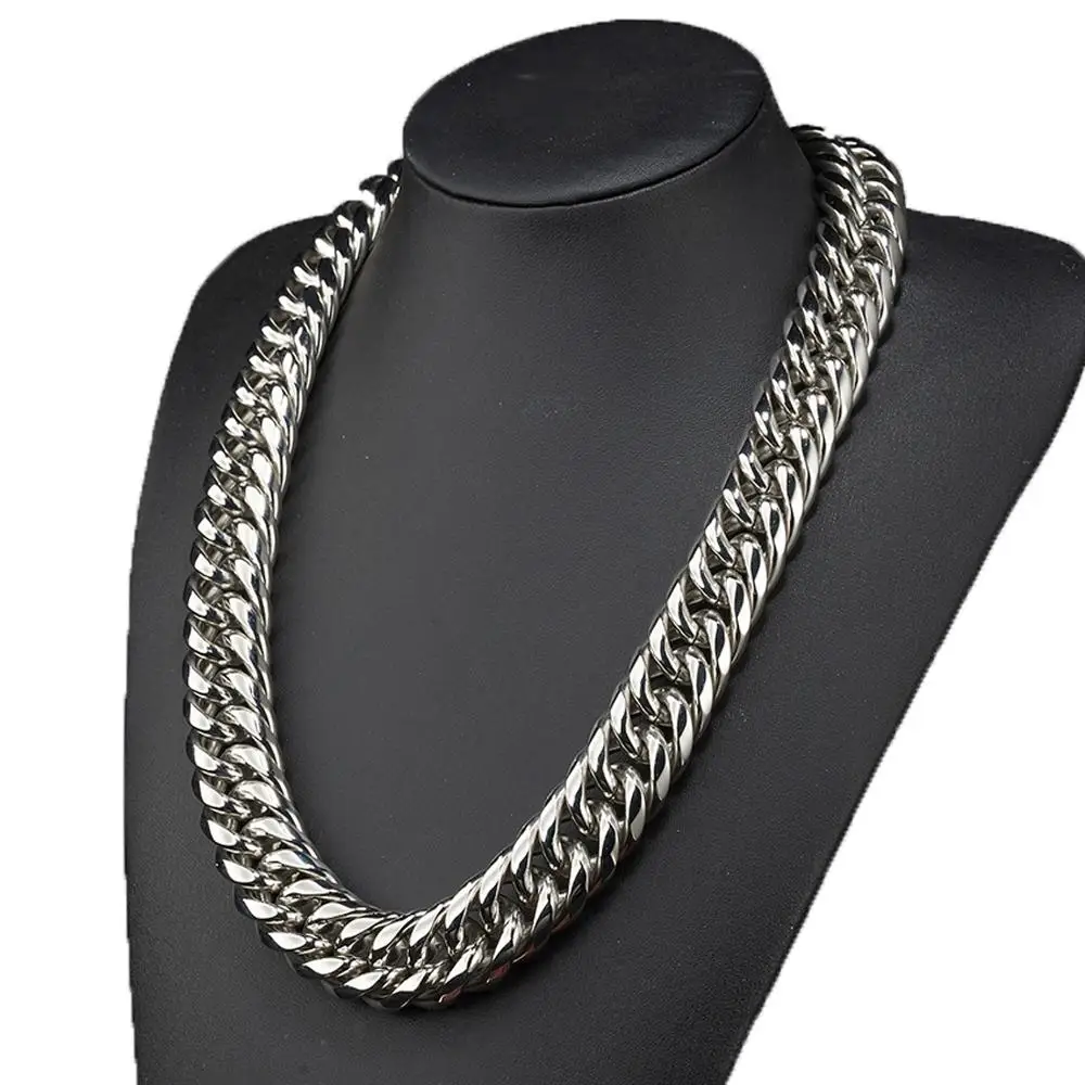 Винтажное шикарное массивное отполированное ожерелье Мужская цепочка из