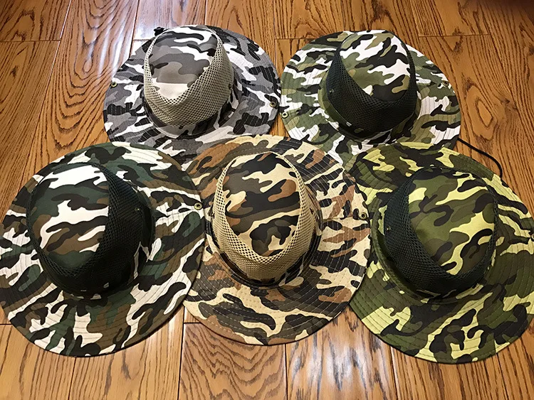 Камуфляжная шляпа с застежкой козырьком для прогулок и рыбалки|military bucket hat|bucket