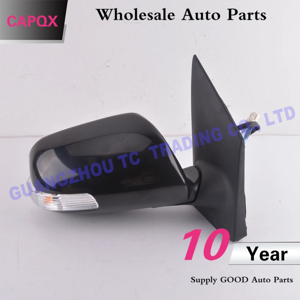 CAPQX, 1 пара, 7 проводов для Toyota VIOS 2008-2013, внешнее зеркало заднего вида в сборе, светодиодный светильник поворота, зеркало заднего вида 87910-0D400