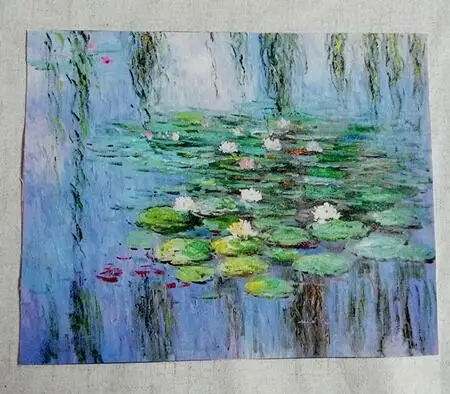 ZENGIA Monet картина маслом холст ткань для лоскутного шитья для кошелька ностальгия и ретро восхода солнца - Цвет: H7-2