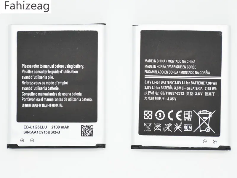 Сменный аккумулятор Fahizeag 2100 мАч для Samsung Galaxy S3 S 3 i9300 L710 i747 i535 R530|Аккумуляторы