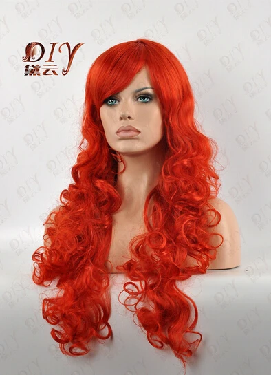 YM +++ 00140 Red Women Cosplay Hair 26&quot Long New Sexy Curly Wig Heat Resistant |