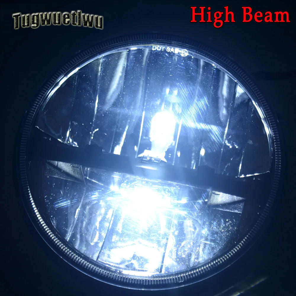 1 pair hot selling 7inch round LED headlight projector headLamp led for jeep wrangler jk cj tj lj lada niva land rover | Автомобили и