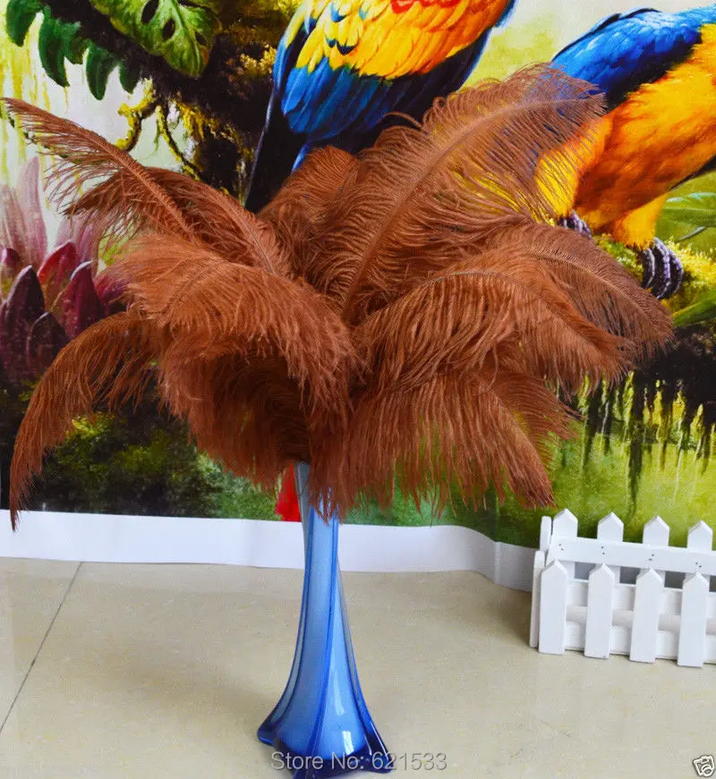 

wholesale!100pcs/lot Brown ostrich feathers 14-16"/35-40cm long freeshipping