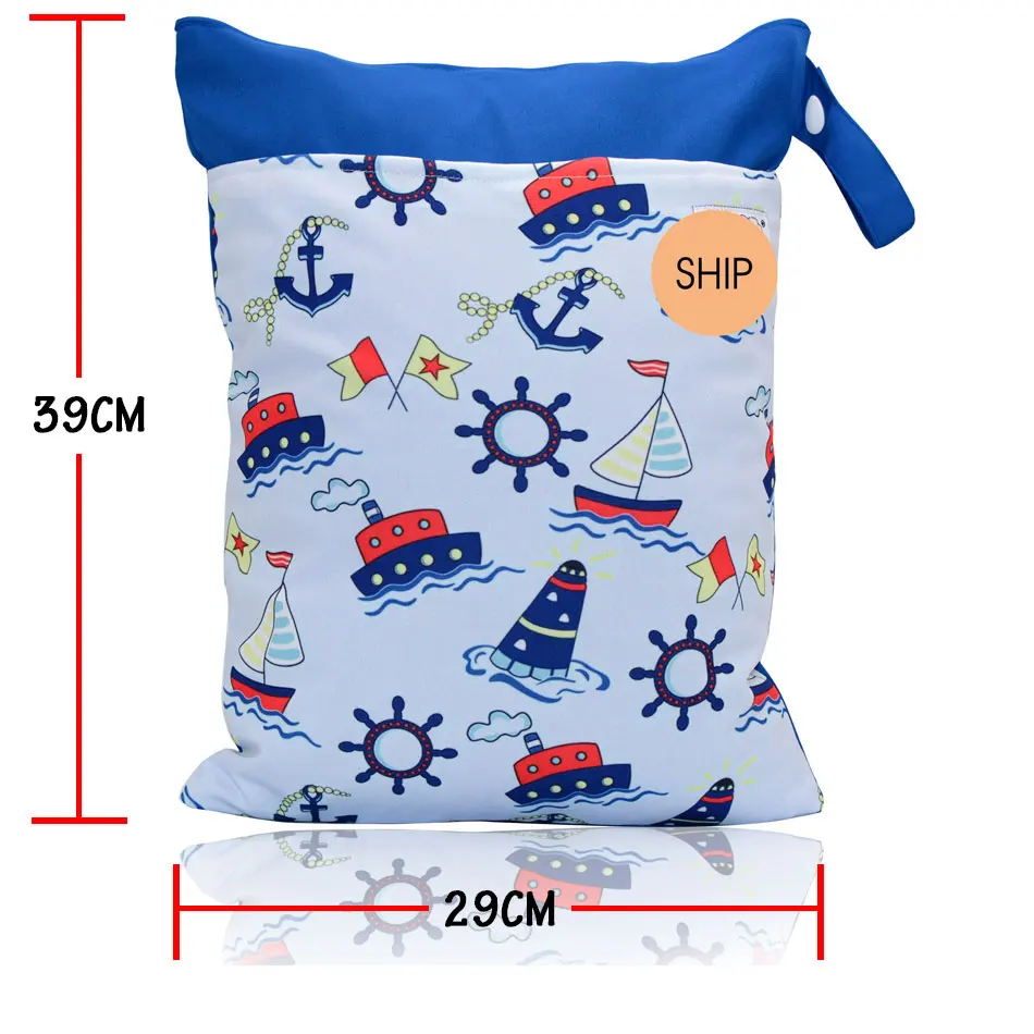 HappyFlute два кармана Wetbag, сумка для подгузников, двойная молния с ручкой