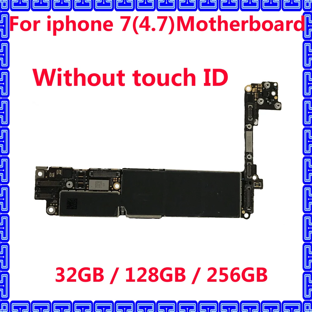 Разблокированная материнская плата iCloud без touch ID для iphone 7 32 Гб 128 ГБ 256