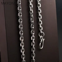2 5mm 3 3mm 5mm width 100 real 925 sterling silver necklace pendant thick long chain men women gift thai silver retro chain