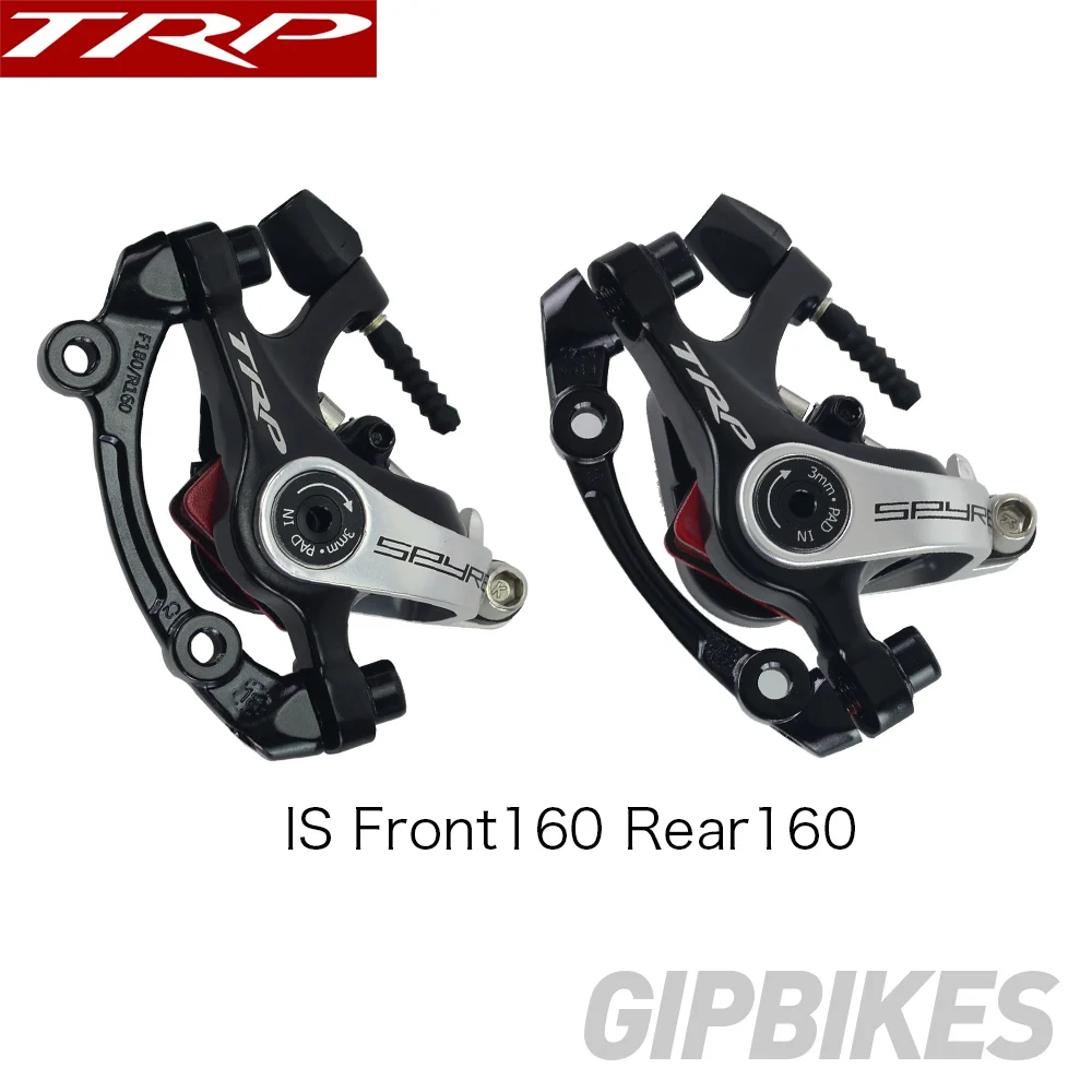 Front 160 Rear 160 TRP Spyre сплав механический дисковый тормозной суппорт TRP SPYRE суппорты передние/задние/пара w/или w/o 160 мм ротор с адаптером винты - Цвет: Front 160 Rear 160