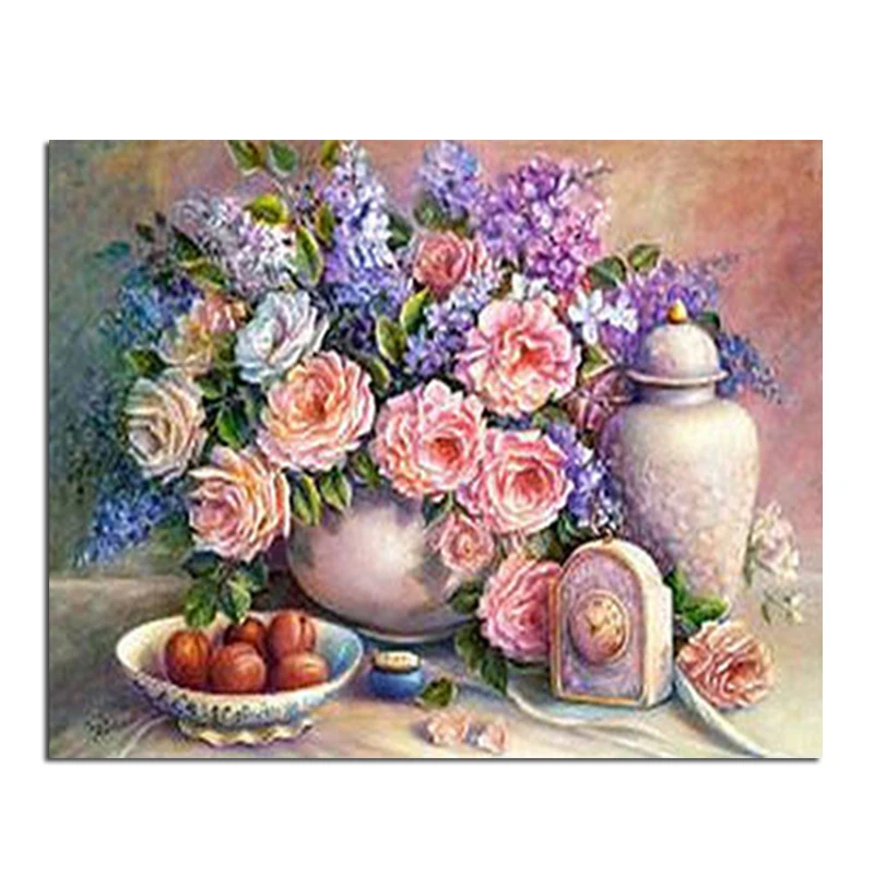 

Цветок Фрукты 50x40 см Новинка 100% Полная площадь выделка Алмазная рукоделие Diy алмазная живопись набор 3D Алмазная вышивка крестиком