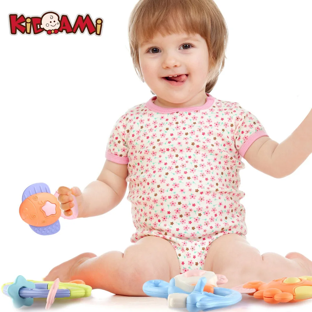 

1pc Baby Rattle Multicolor Develop Grasping ABS Hand Soft Bell unisex Funny Educational Toys for 0-12 month