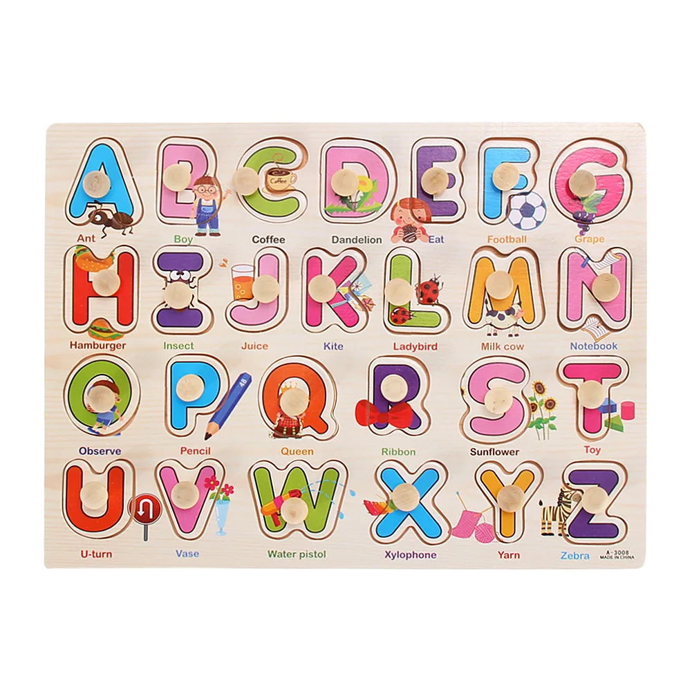 

Kids Wooden Puzzle Toys Baby Number Letter Cognition Toys Children Hand Grasp Wooden Toys Child Early Learning Educational Toys