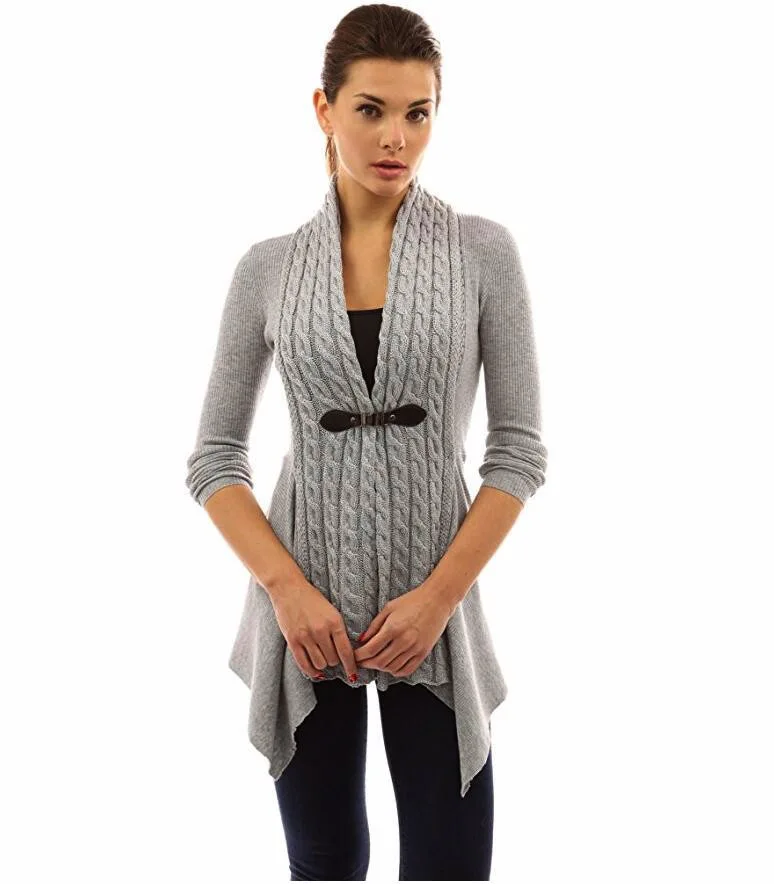 Autumn and winter women's sweater new fashion casual cardigan large size long-sleeved shirt S-4XL knot clothing |