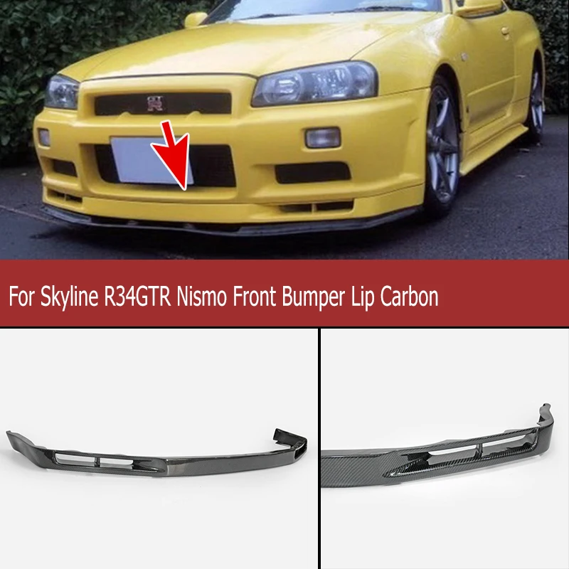 Для Skyline R34 GTR Nismo передний бампер для губ автомобильный Стайлинг Комплект тела