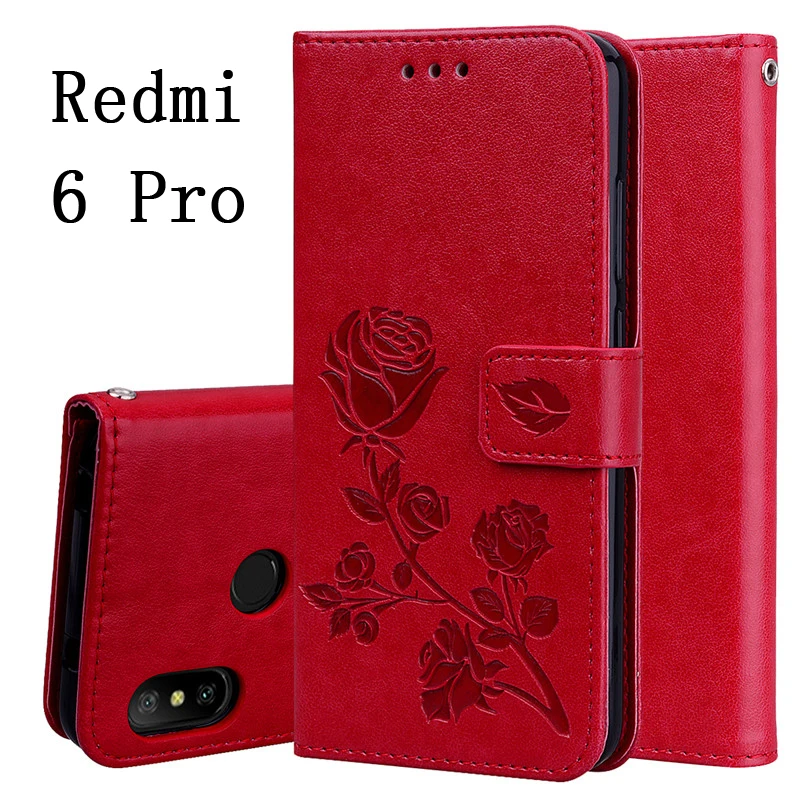 Чехол для Xiaomi Redmi 6 Pro чехол 6A мягкий силиконовый кожаный флип A A6 чехлы