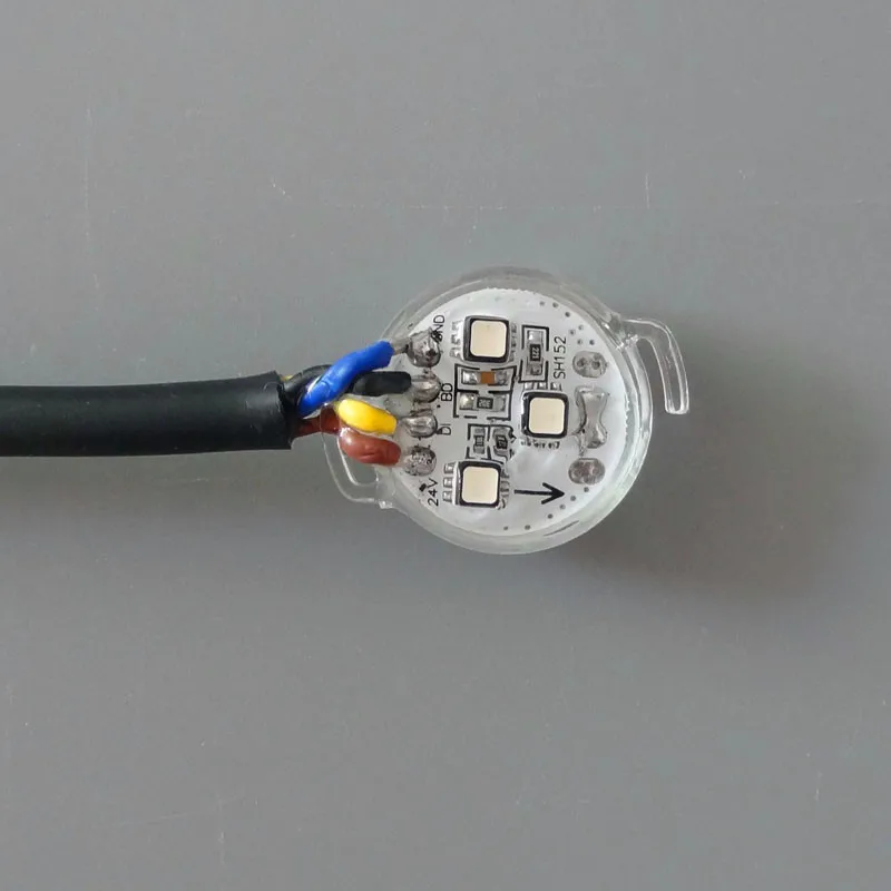 IP67 WS2811 адресуемый 3D 35 мм Диаметр полноцветный прозрачный шар DC12V 1 44 Вт
