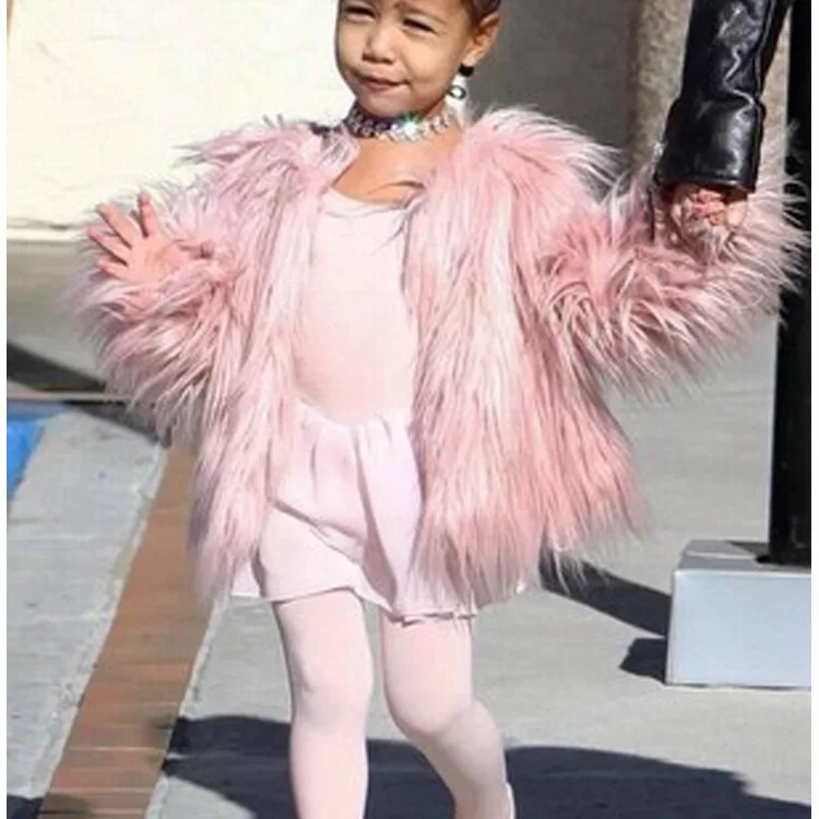 2017 новое зимнее детское меховое пальто имитация меха лисы теплая плюшевая одежда