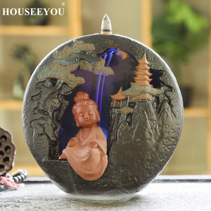 Подставка для благовоний HOUSEEYOU со светодиодной подсветкой подставка Будды Декор